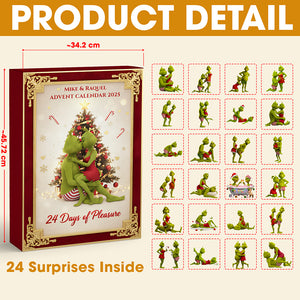 Naughty Green Couple Christmas Advent Calendar Blind Box - Personalized Gifts For Couple 02nadt101025-Homacus
