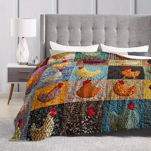 Adorable Chicken Quilt Bedding Set 11pjxx270825-Homacus