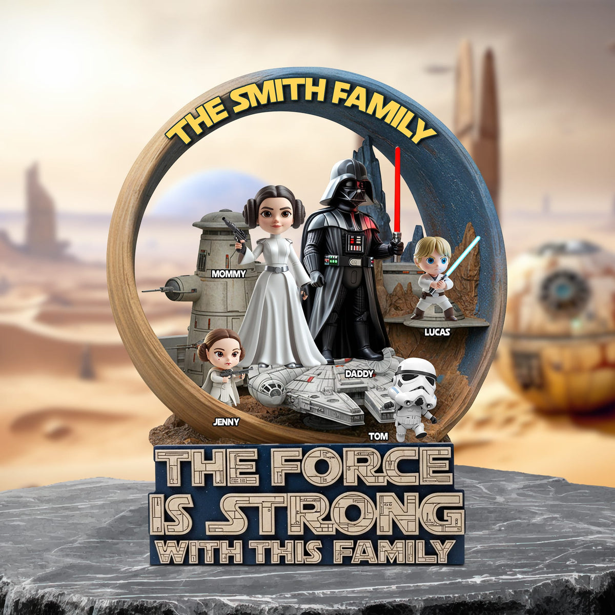 Family Galactic Troop Acrylic Plaque Personalized Gifts For Family 03qhtn210525-Homacus