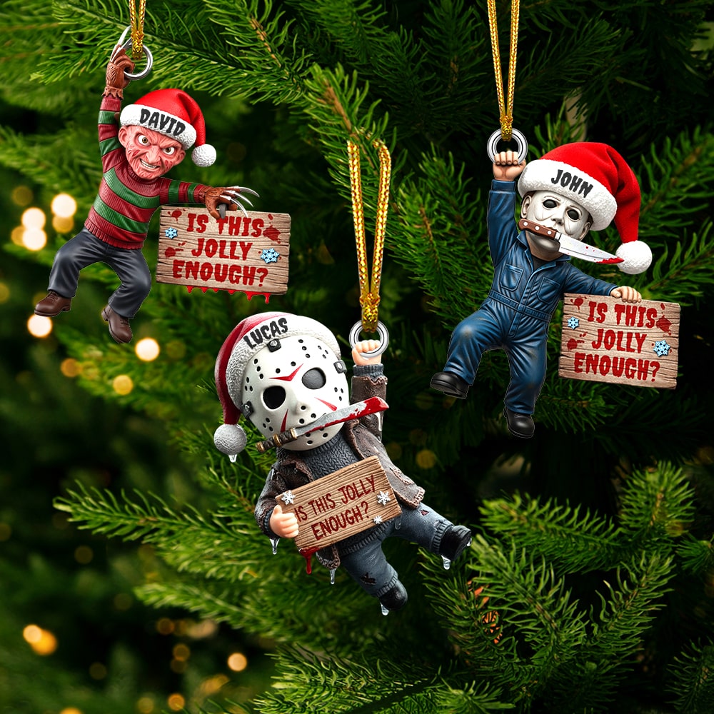Creepy Jolly Christmas Ornament, Personalized Gifts For Horror Fans 01qhtn150925-Homacus