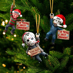 Creepy Jolly Christmas Ornament, Personalized Gifts For Horror Fans 01qhtn150925-Homacus