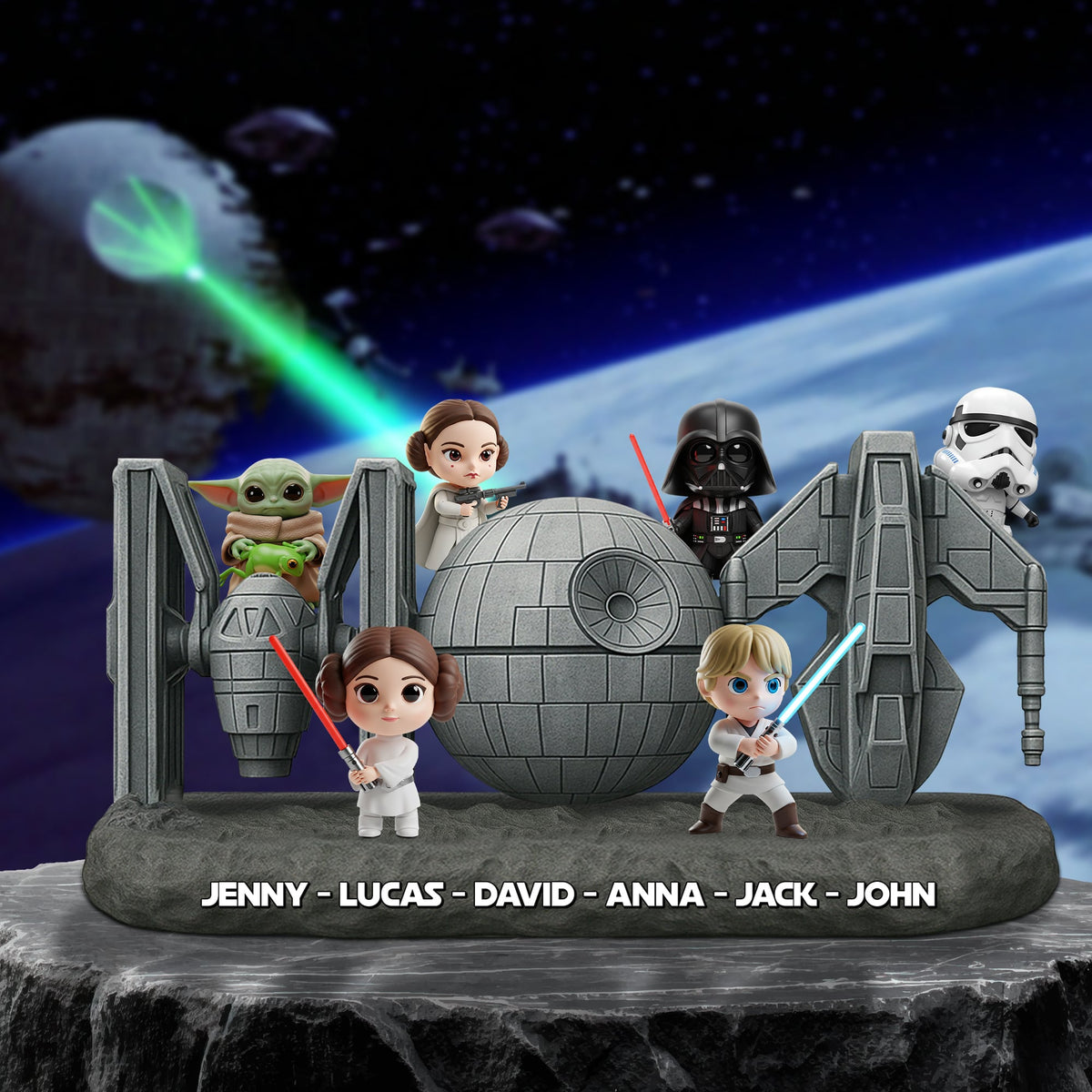 Personalized Gifts For Mom Plaque, Mom Surrounded By Her Galactic Troop 03qhtn180425-Homacus