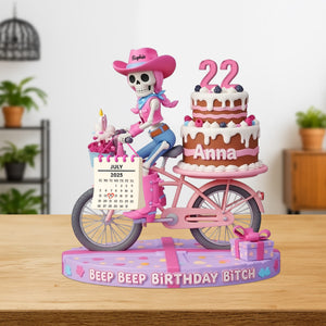 Personalized Birthday Gifts For Friend Acrylic Plaque, Funny Cowgirl Skull 04tgtn230625-Homacus