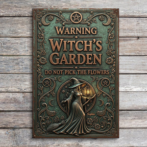 Witch's Garden Personalized Funny Gifts For Witch Lovers Metal Sign 02natn150725-Homacus