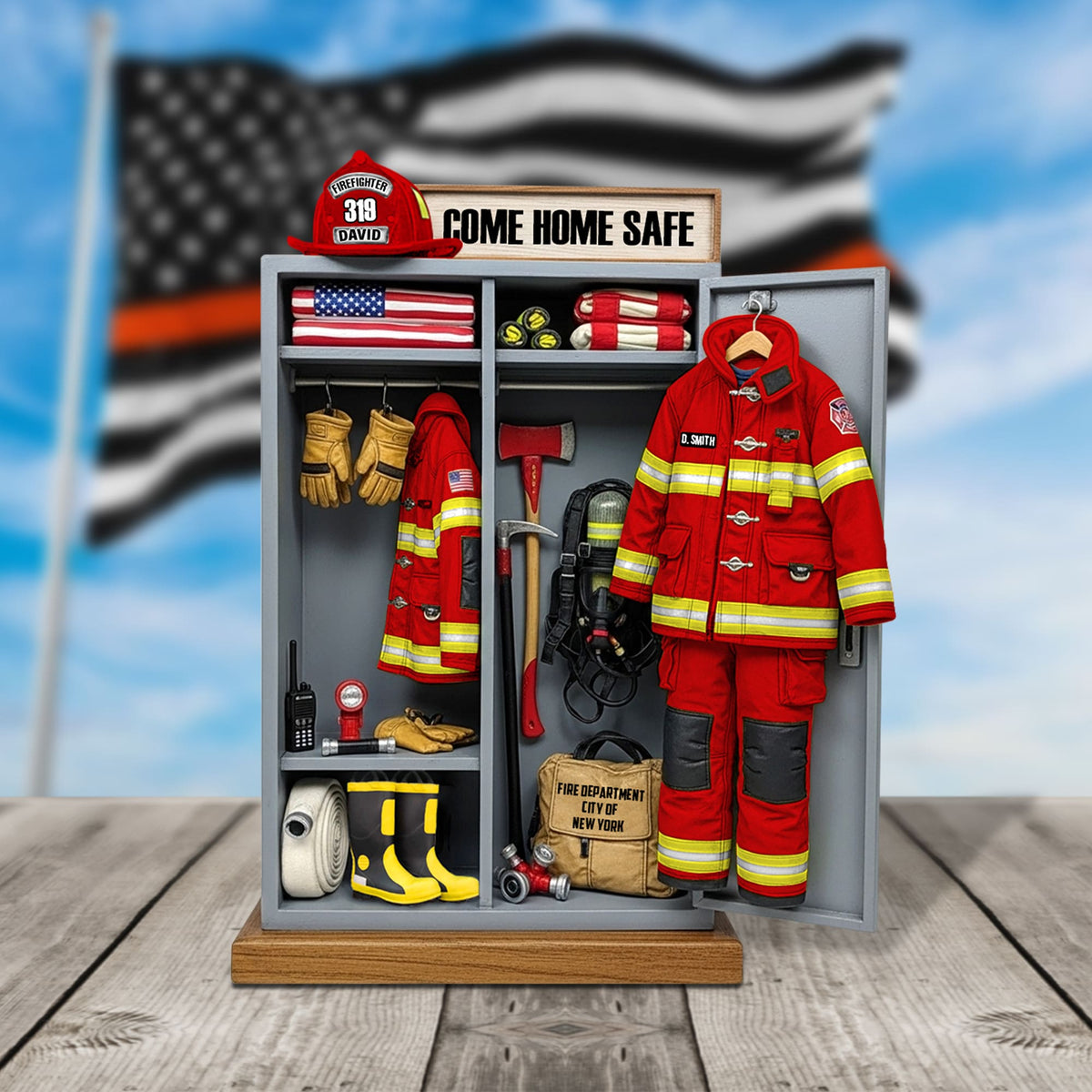 Firefighter Personal Locker Plaque - Personalized Christmas Gifts For Firefighter 06qhtn290525-Homacus