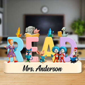 Cartoon Teacher Plaque - Personalized Gifts For Teacher 05natn270525-Homacus