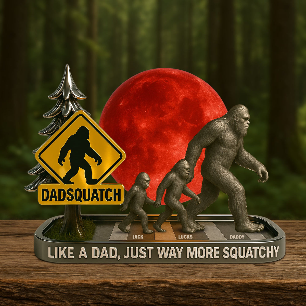 Bigfoot Dad Plaque - Personalized Gifts For Dad 04tgtn120525-Homacus
