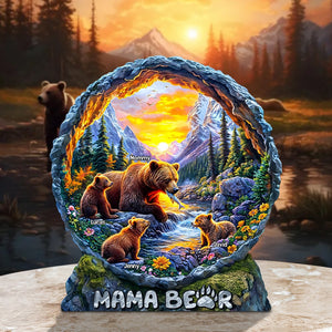 Bear Mom Plaque - Personalized Gifts For Mother 04hutn270325-Homacus