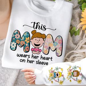Personalized Gifts For Mom Shirt 05xqtn260325hh This Mom Wears Her Heart On Her Sleeve-Homacus