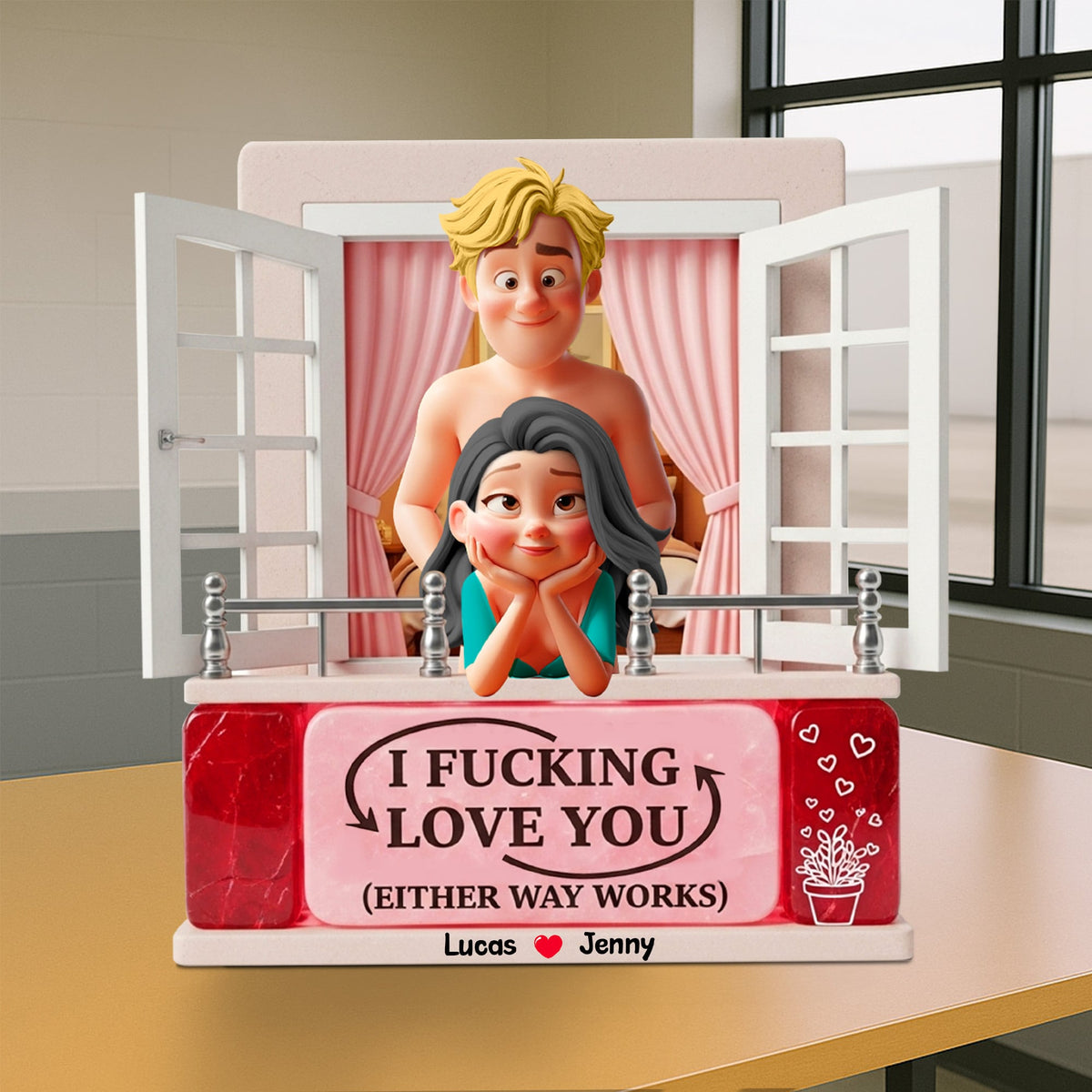 Personalized Gifts For Naughty Couple Acrylic Plaque, Cartoon Character 04tgtn180625-Homacus