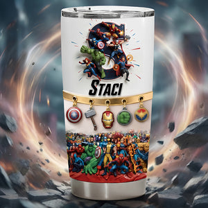 Fearless Guardians Alphabet Initial Letters Tumbler - Personalized Gifts 04hudt150126-Homacus