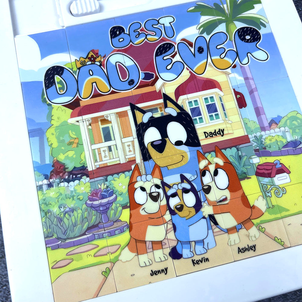 Best Dad Ever Sliding Puzzle - Personalized Gifts For Dad 042qhti040425-Homacus