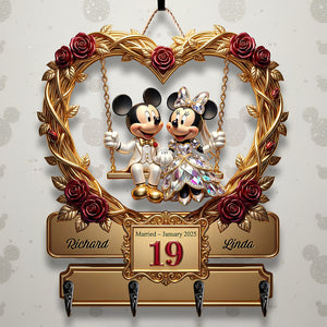 Wedding Couple Acrylic Key Hanger - Personalized Gifts For Couples 05padt200126-Homacus