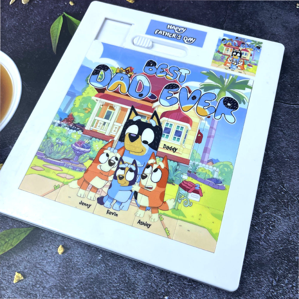 Best Dad Ever Sliding Puzzle - Personalized Gifts For Dad 042qhti040425-Homacus