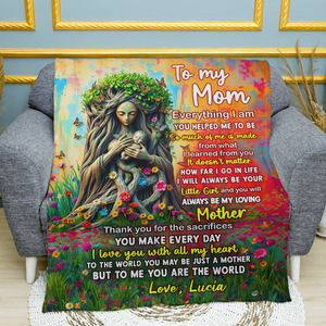 Personalized Gifts For Mom Blanket 02hupu170225 You Are The World-Homacus