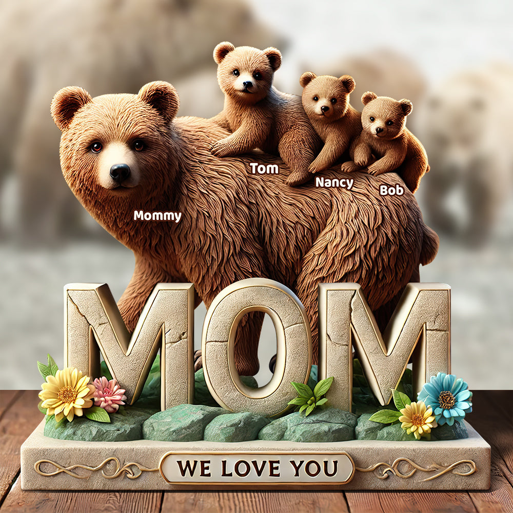 Bear Mom Acrylic Plaque Personalized Gifts For Mom 01hudt170425-Homacus