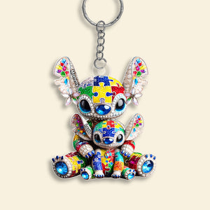 Personalized Gifts For Autism Mom Keychain Mother's Day Autism Awareness 06TGTN090425-Homacus