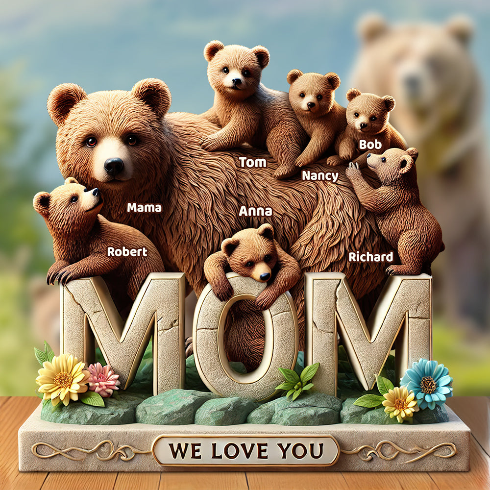 Bear Mom Acrylic Plaque Personalized Gifts For Mom 01hudt170425-Homacus