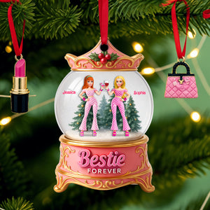 Girly Bestie Forever Ornament - Personalized Christmas Gifts For Besties 03OHLU140825-Homacus
