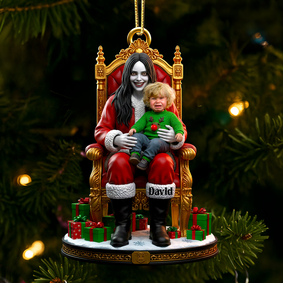 Horror Santa Custom Photo Ornament Christmas Gifts 01DTDT100925-Homacus