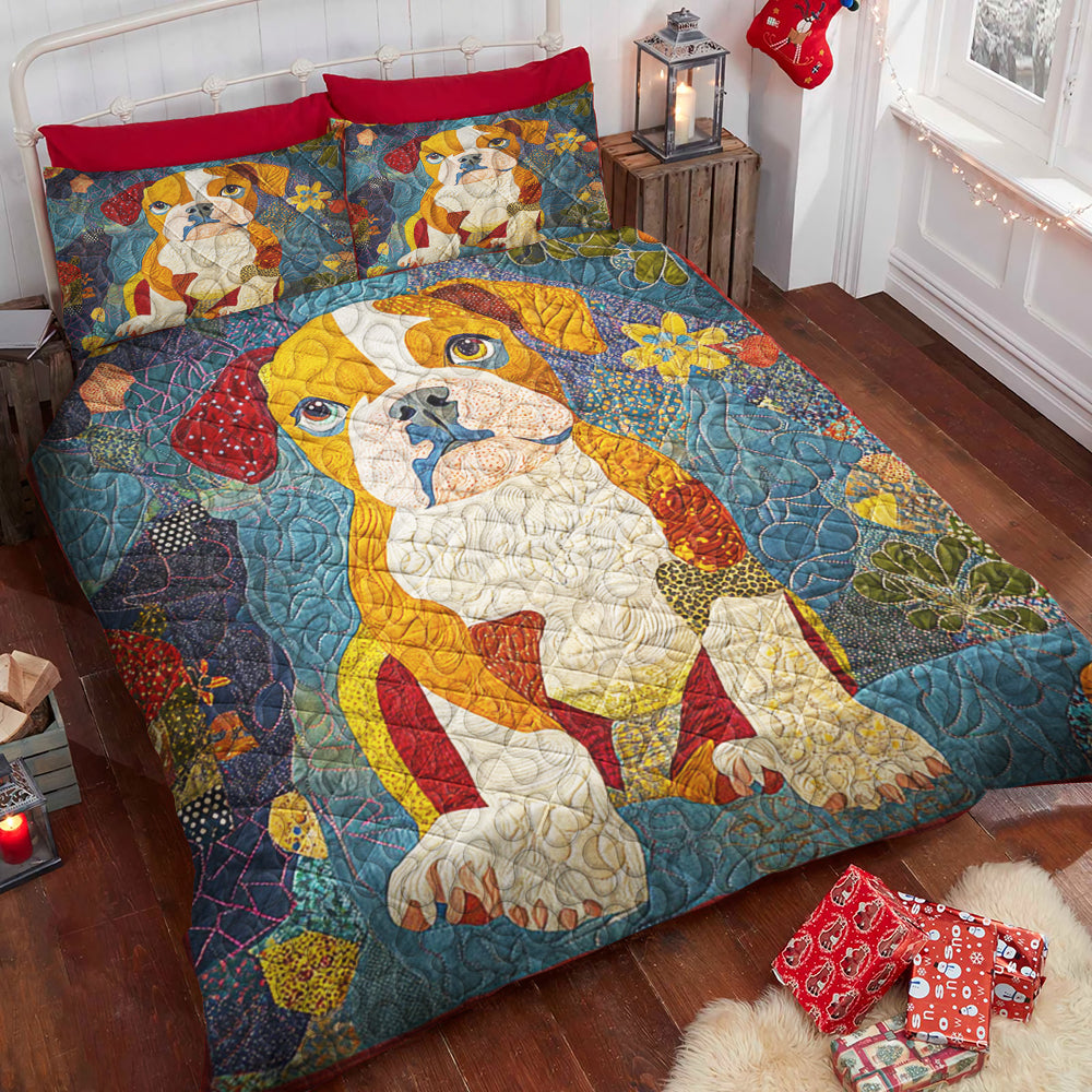 Boxers Dog Christmas Quilt Bed Set Gifts For Dog Lovers 04HUDT081124-Homacus