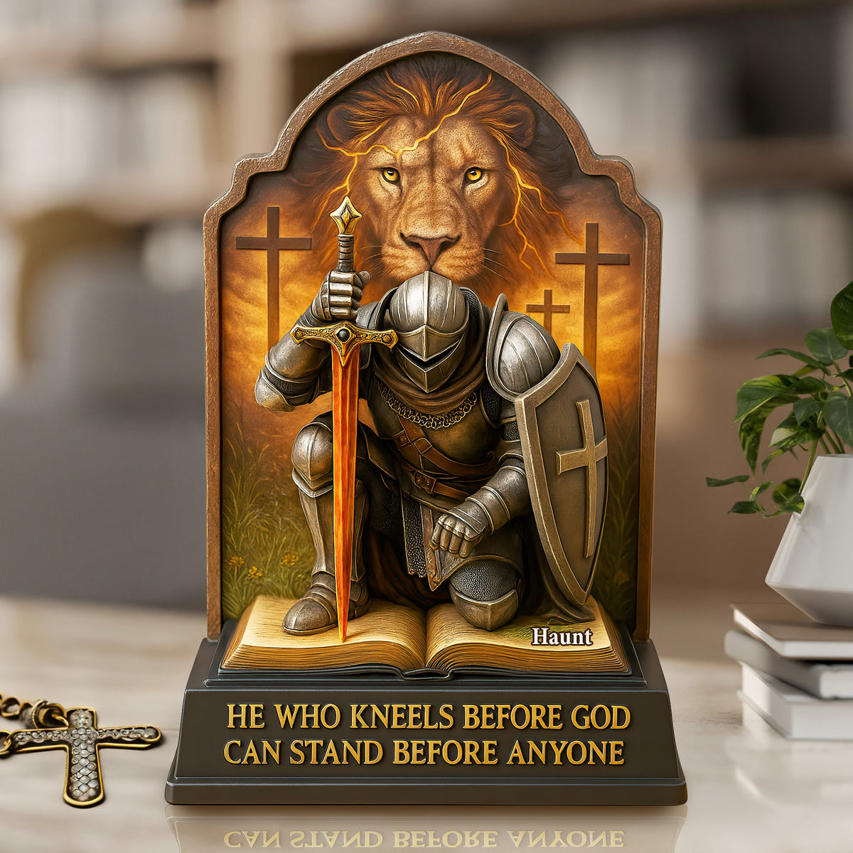 The Man Kneels Before God Acrylic Plaque - Personalized Christmas Gifts For Jesus Lover 01HULU140525-Homacus