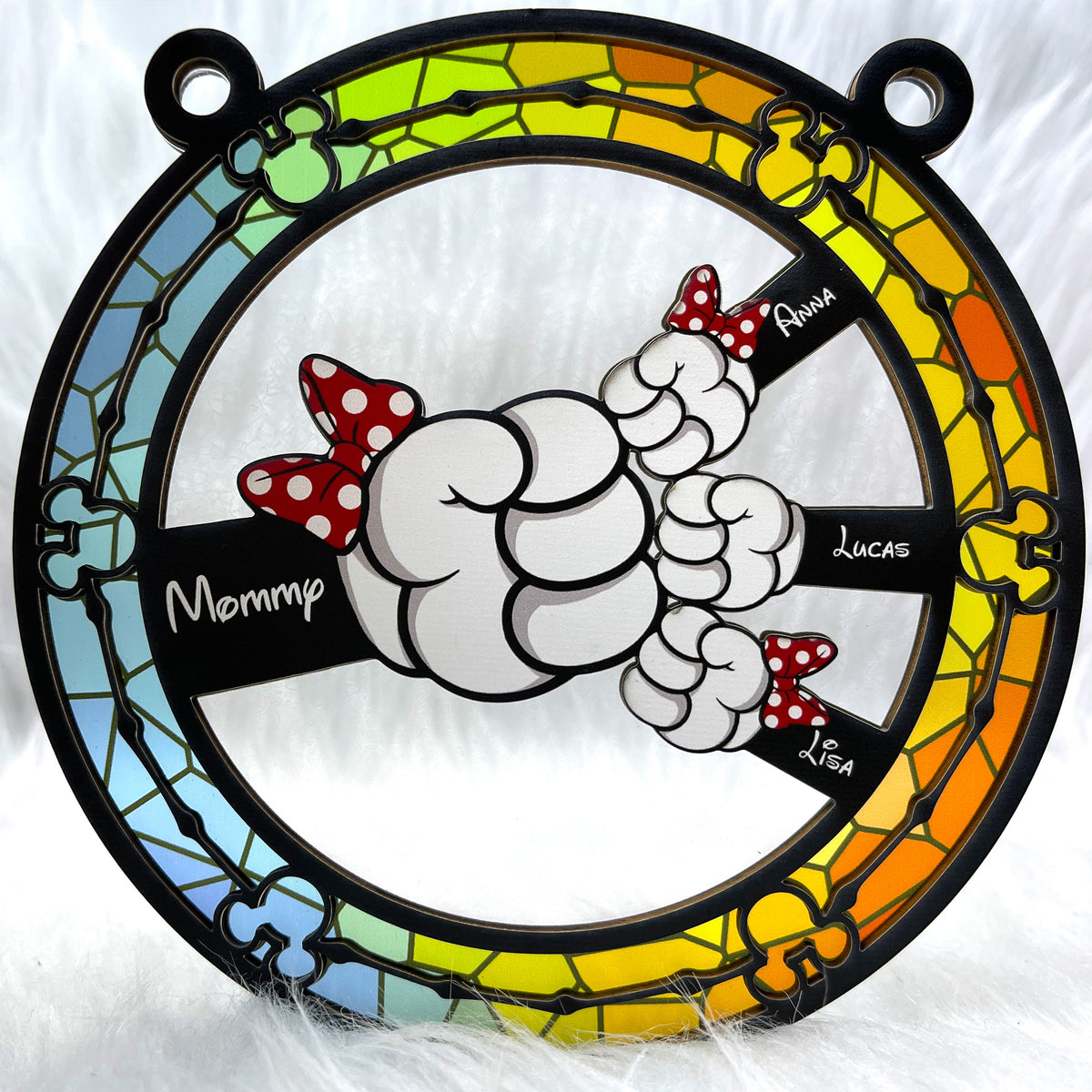 Personalized Gifts For Mom Suncatcher Ornament Mommy Mouse 05ohti190225-Homacus