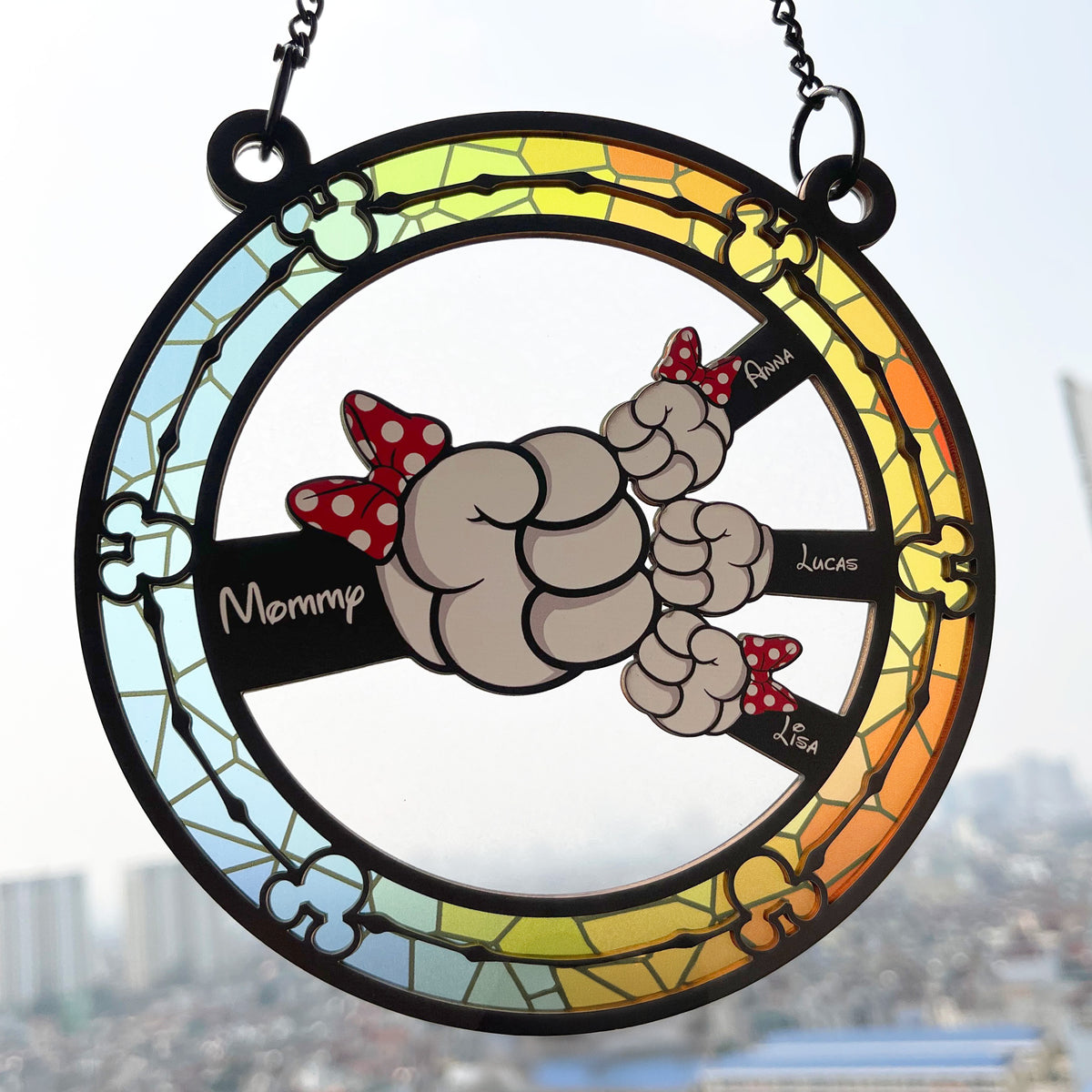 Personalized Gifts For Mom Suncatcher Ornament Mommy Mouse 05ohti190225-Homacus