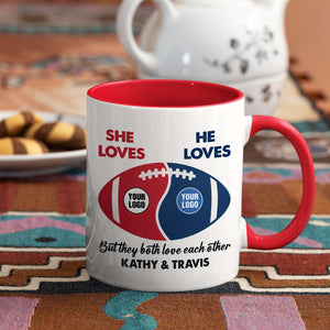 Custom Team Logo Gifts For Couple Accent Mug 03huti290923 Football Couple Shape-Homacus