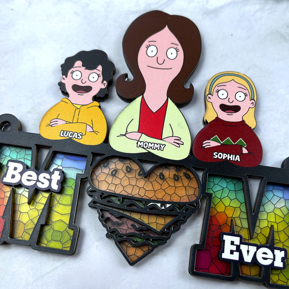 Personalized Gifts For Mom Suncatcher Ornament 04ohtn120225hg Best Mom Ever-Homacus