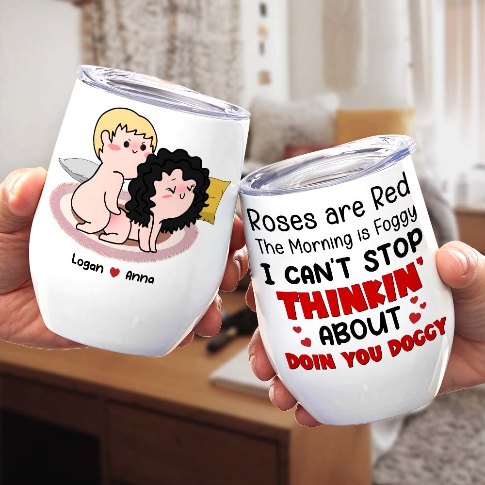 Roses Are Red, Personalized Mug, Gift For Naughty Couple-Homacus