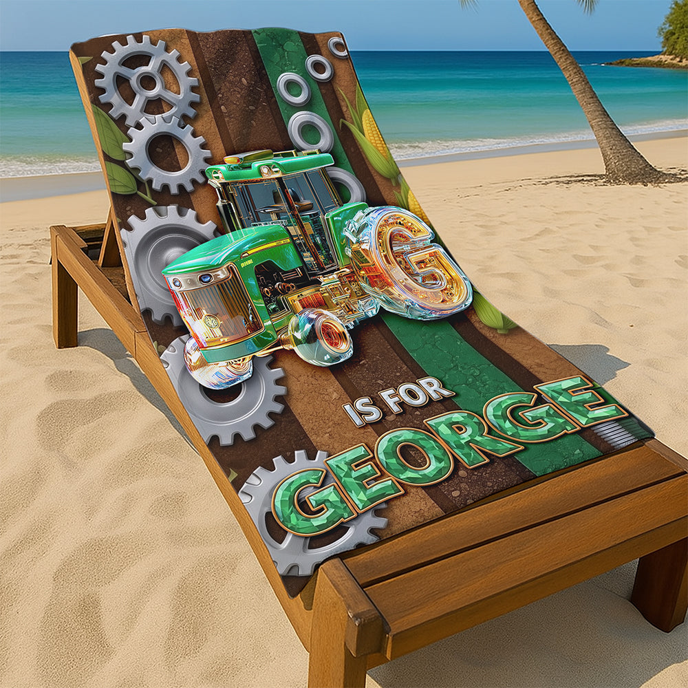 Farm Life Tractor Beach Towel - Personalized Gifts For Tractor Lovers 01tgqn050825-Homacus