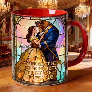 Romantic Fairytale Couple Coffee Accent Mug - Personalized Gift For Couples 08KILU170126-Homacus