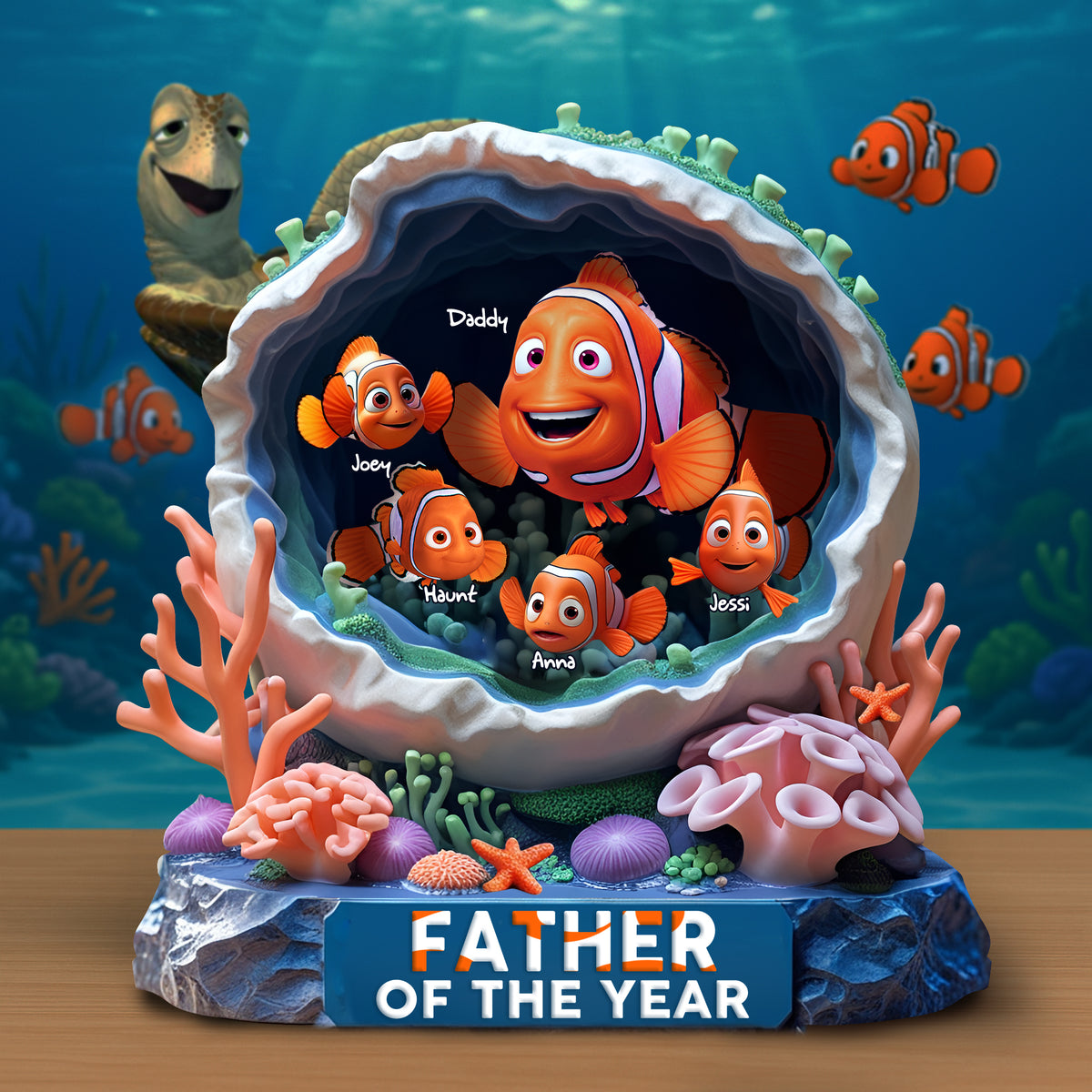 Personalized Gifts For Dad Acrylic Plaque, Father Of The Year 03QHLU150425-Homacus