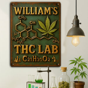 Botanical Chemistry Lab Metal Sign - Personalized Gifts For Weed Lovers 04TOLU050625-Homacus