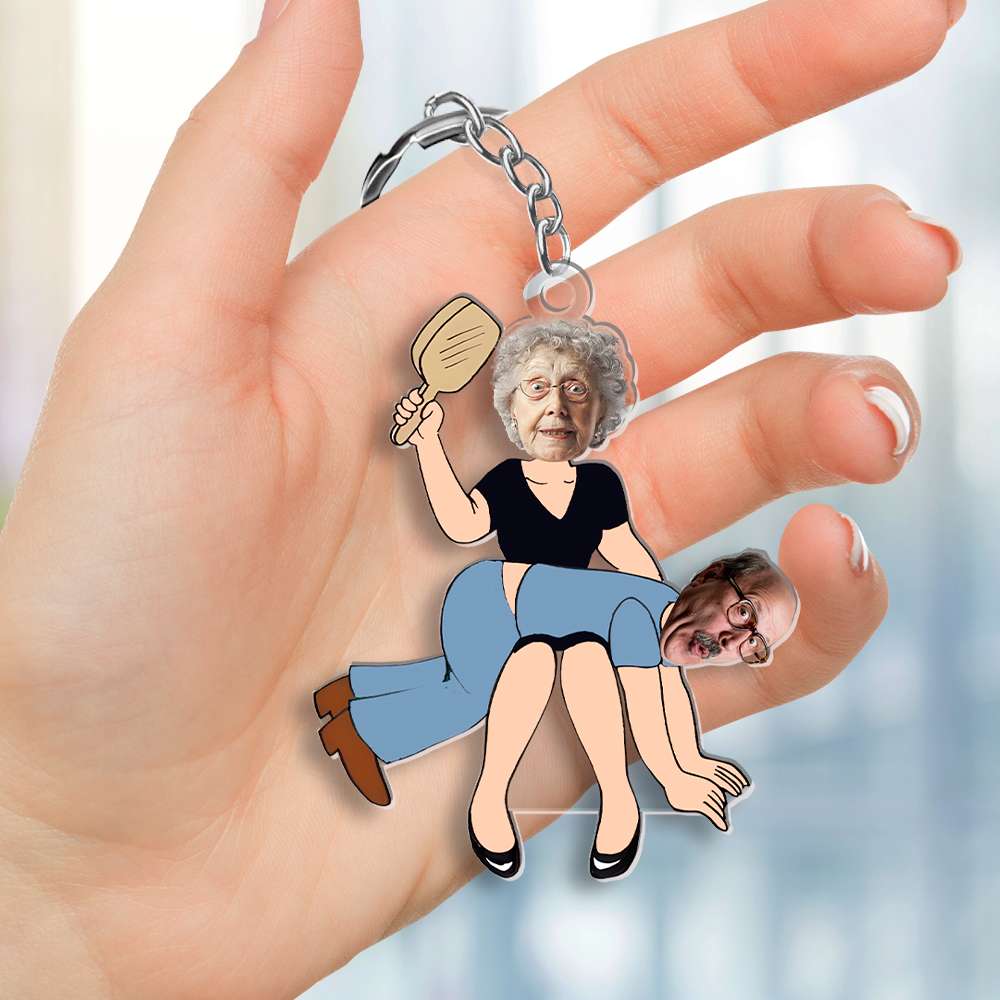 Custom Photo Gifts For Funny Couple Keychain 01OHMH141224-Homacus