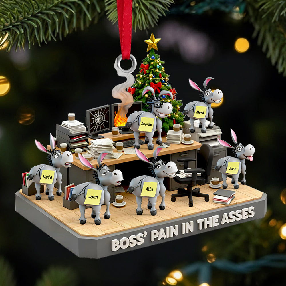 Boss’s Donkey Squad Christmas Ornament Personalized Gifts for Coworkers 02QHDT221025-Homacus