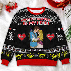Personalized Gifts For Couples, You're The Last Piece Of My Heart Ugly Sweater 02TOLU091124HG-Homacus
