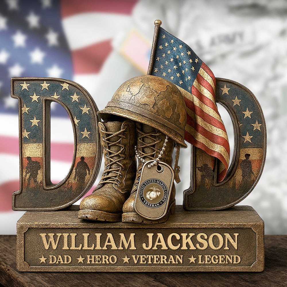 Honoring Dad Plaque – Christmas Personalized Gift For A Brave Father 05xqdt290425-Homacus