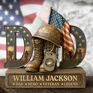 Honoring Dad Plaque – Christmas Personalized Gift For A Brave Father 05xqdt290425-Homacus