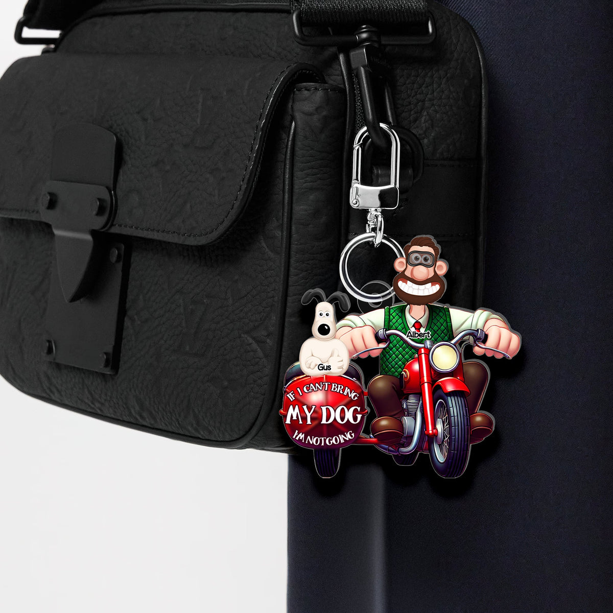 Personalized Gifts For Pet Lovers Keychain, If I Can't Bring My Dog I'm Not Going 04TGLU110225PA-Homacus