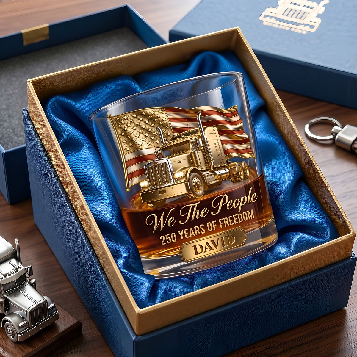 250 Years Of Freedom Round Glass - Personalized Gifts For Trucker Lovers 03pglu110626-Homacus