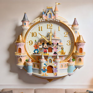 Lovely Hanging Wall Clock - Personalized Gifts For Family 02natn241225-Homacus