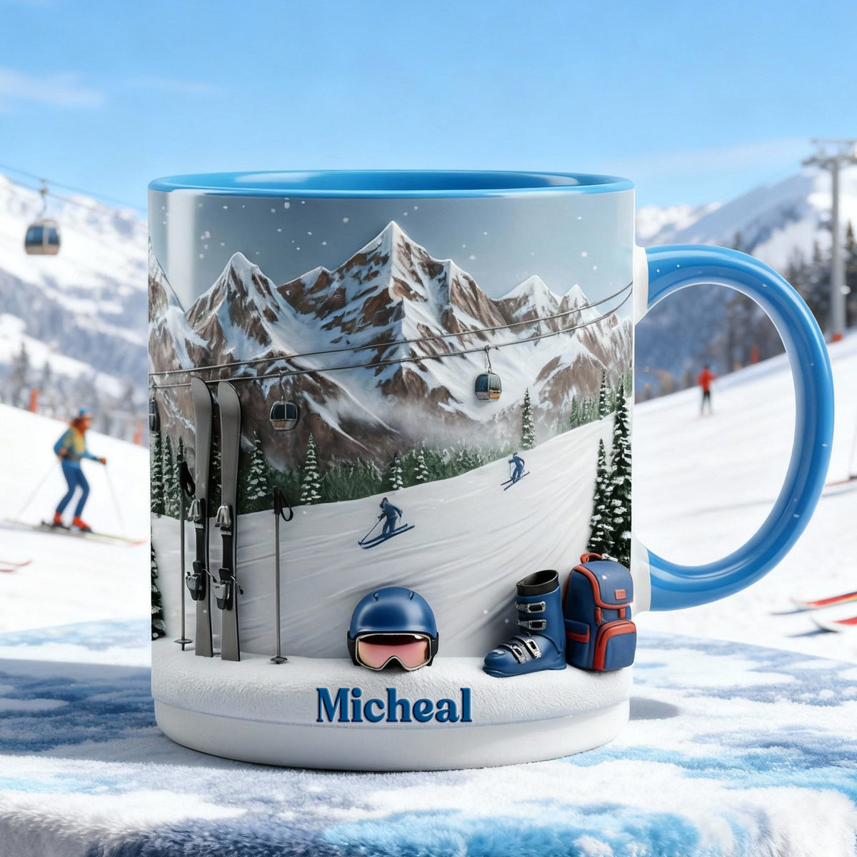 Skiing Accent Mug - Personalized Gifts For Skiing Lovers 01kimg080126-Homacus