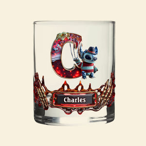 Cute Monster Letter Round Glass - Personalized Halloween Gifts For Horror Lovers 03tgqn250825-Homacus