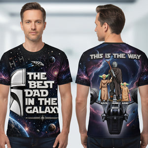 The Best Dad In The Galaxy Shirt - Personalized Gifts For Dad 01TOTA050526-Homacus