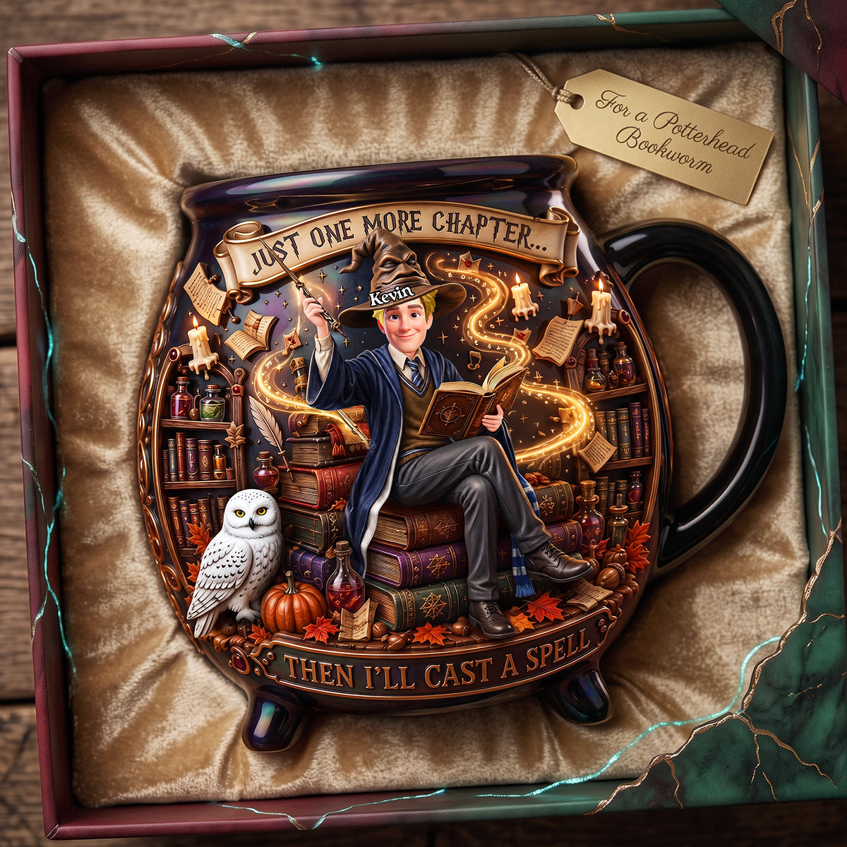 Just One More Page Ceramic Cauldron Mug - Personalized Gifts 03PATA200826