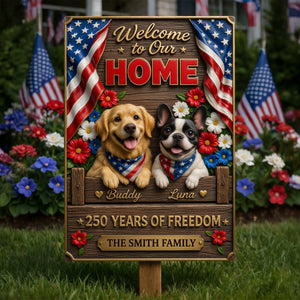 Welcome To Our Home Metal Sign - Custom Photo 250 USA 05TYLU310326-Homacus
