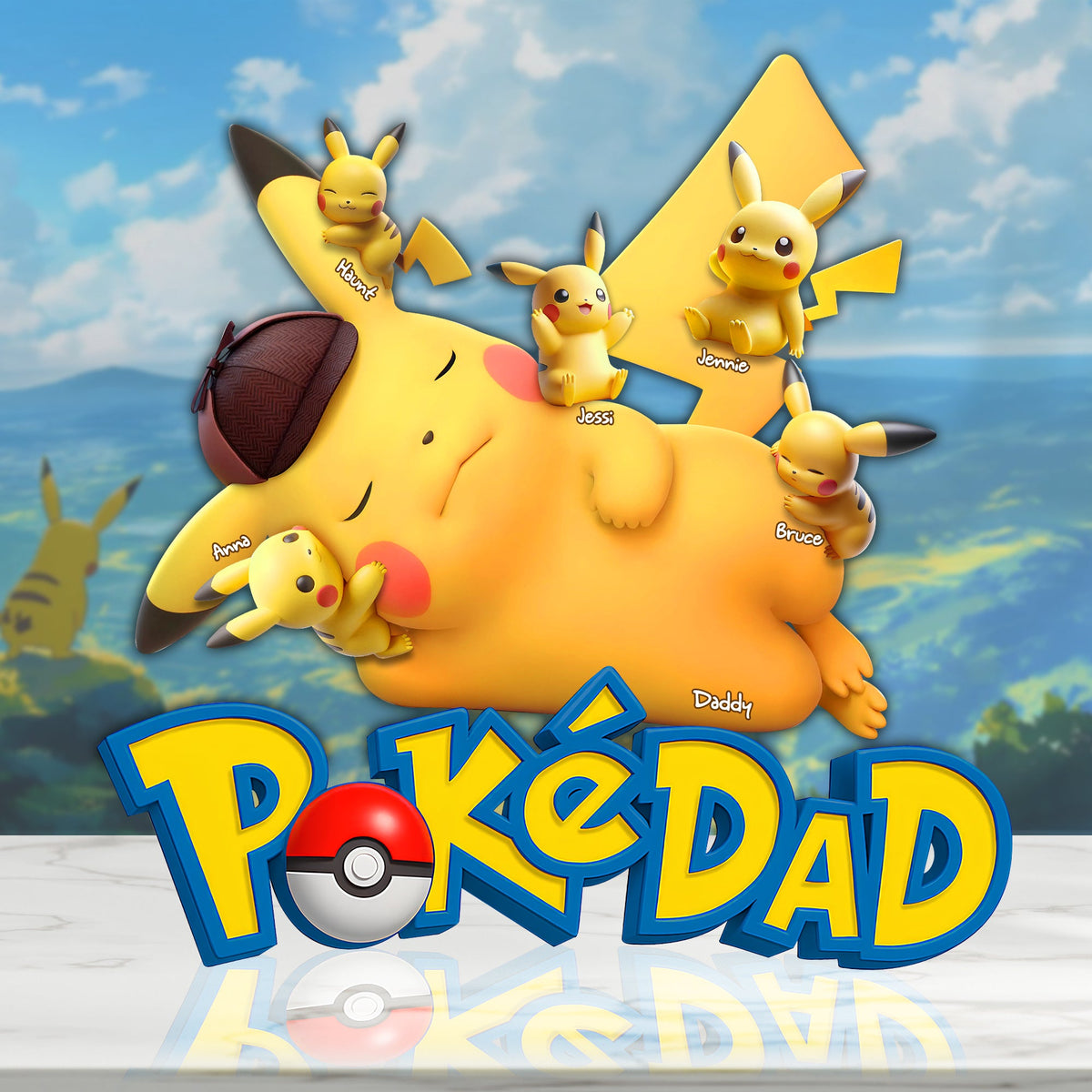 Cute Creature Dad Acrylic Plaque - Personalized Gifts For Father 03OHLU100525-Homacus