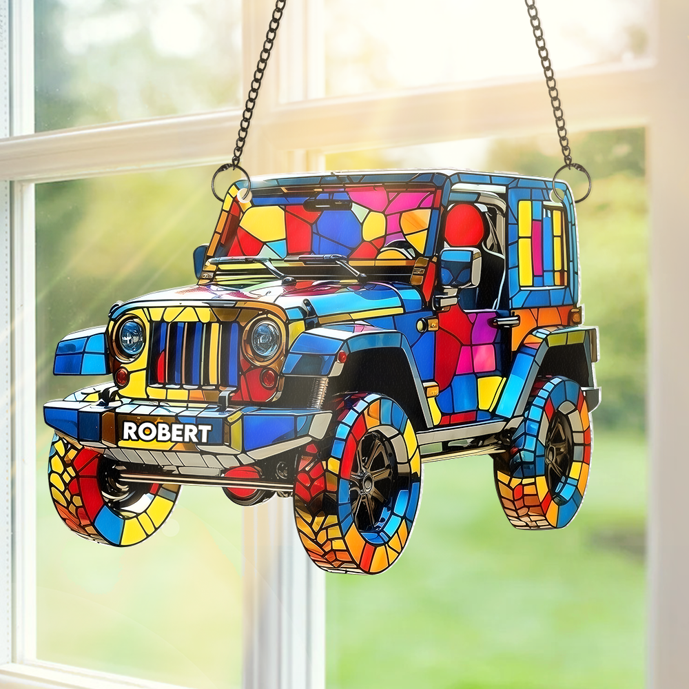 Dazzling Adventure Car Suncatcher - Personalized Gifts For Off-road Lovers 03TGPU080725-Homacus